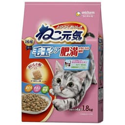 ねこ元気　毛玉ケア　肥満が気になる猫用　まぐろ・チキン・緑黄色野菜入り