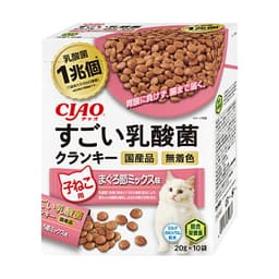 チャオ　すごい乳酸菌　すごい乳酸菌クランキー　子ねこ用　まぐろ節ミックス味