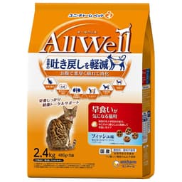 AllWell　早食いが気になる猫用　フィッシュ味挽き小魚とささみフリーズドライパウダー入り